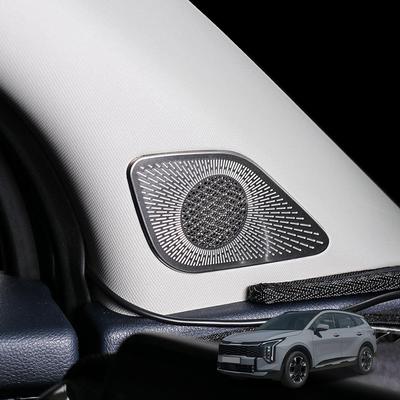 Car Interior For Kia Sportage NQ5 Stainless Steel Door A-pillar Speaker Cover Small Horn Trim Styling Moulding