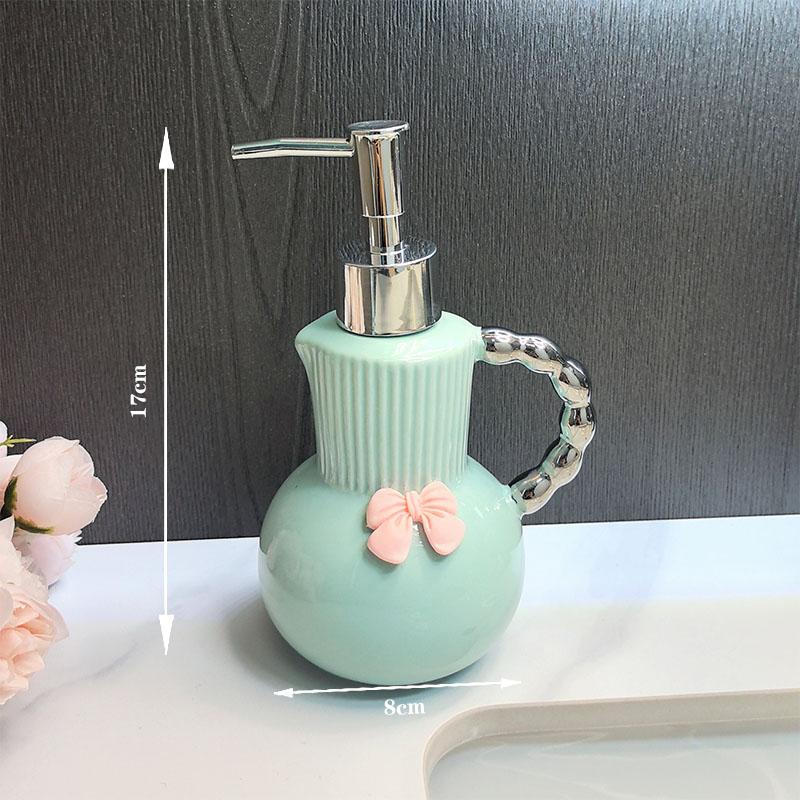 

350ML Bathroom luxury press lotion bottle Bathroom ceramic shampoo bath gel separate bottles soap dispenser shampoo dispenser