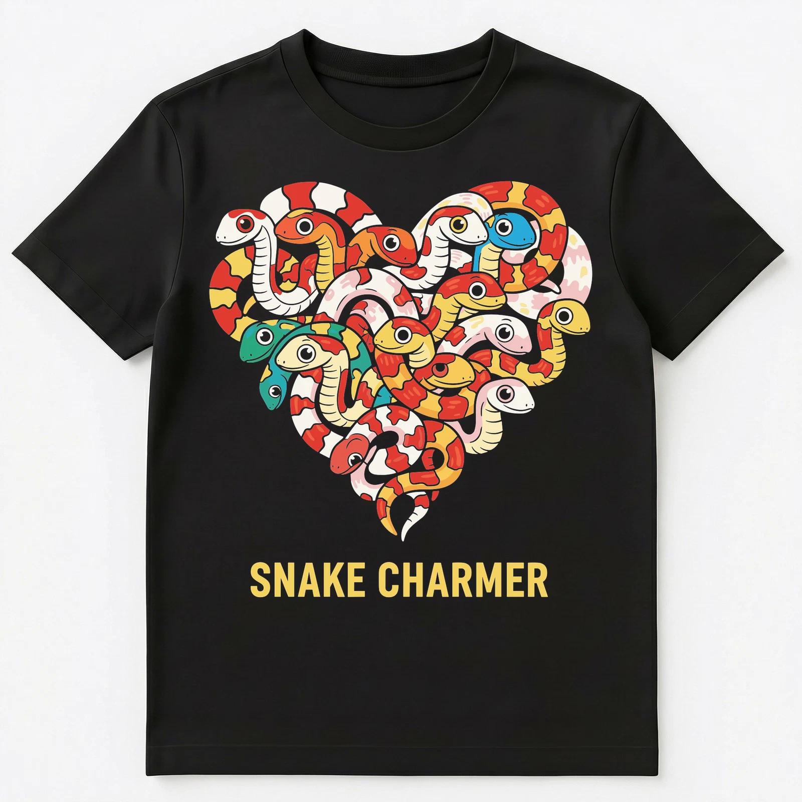 

Snake Charmer Cute Snake Heart Reptile Unisex T-Shirt 4XL