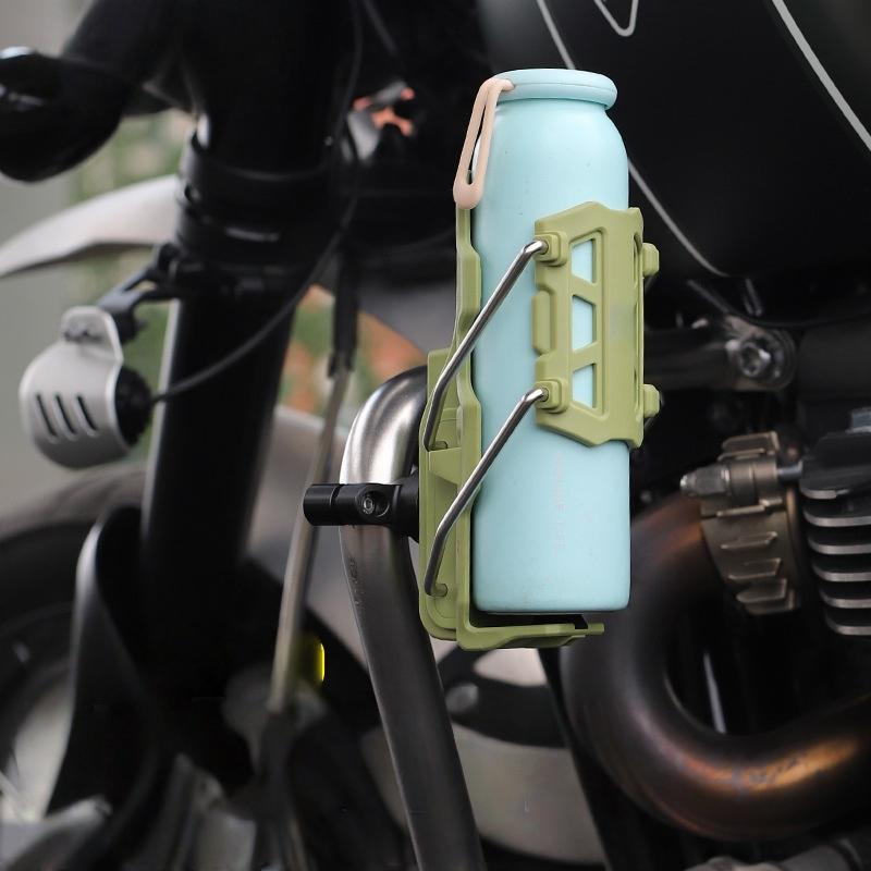 1 Set 360° Adjustable Handlebar Cup Cage Universal Bike Motorcycle Water Bottle Holder For MTB Road Cycling ADV Motorbike
