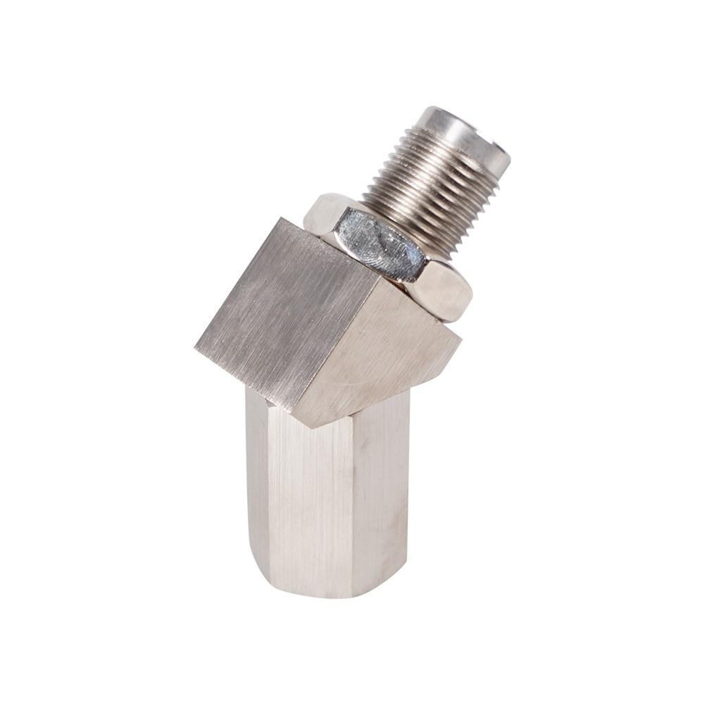 High Quality 45 Degree O2 Oxygen Sensor Adapter Aluminum Extender Spacer CEL Eliminator With Catalytic Converter P0420  P0430