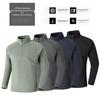 Autumn/Winter Owl Velvet Men's Stand-Collar Zipper Sweatshirt