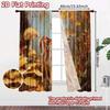 2pcs, 2D FLAT PRINTING Curtains (Without Rod) Forest Fawns Halloween Festival Fashion Curtains Polyester Curtains Decorations