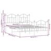 VidaXL Metal Bed Frame with Headboard-Footboard White 140x200cm 353507