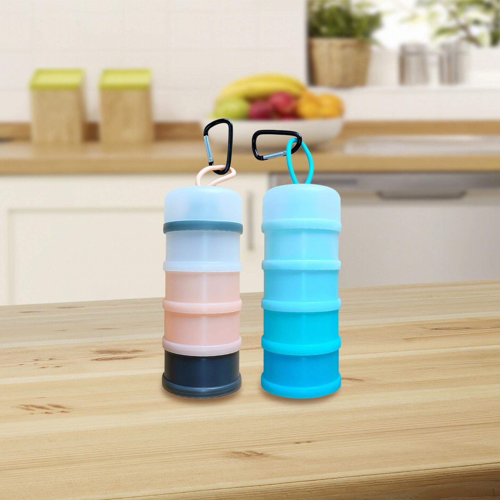 

2 штуки контейнеры для протеина коробки для молока герметичные легкие для хранения смеси для фитнеса Red Gray Blue