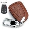 Classic Leather 6 Buttons Car Key Fob Case Cover For Cadillac Escalade 2015-2019