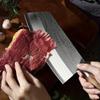 Stainless Steel Boning Knife Kitchen Chef Knife Filleting Knives Santoku Meat Cleaver Knife with Laser Damascus Pattern Household Kitchen Knife