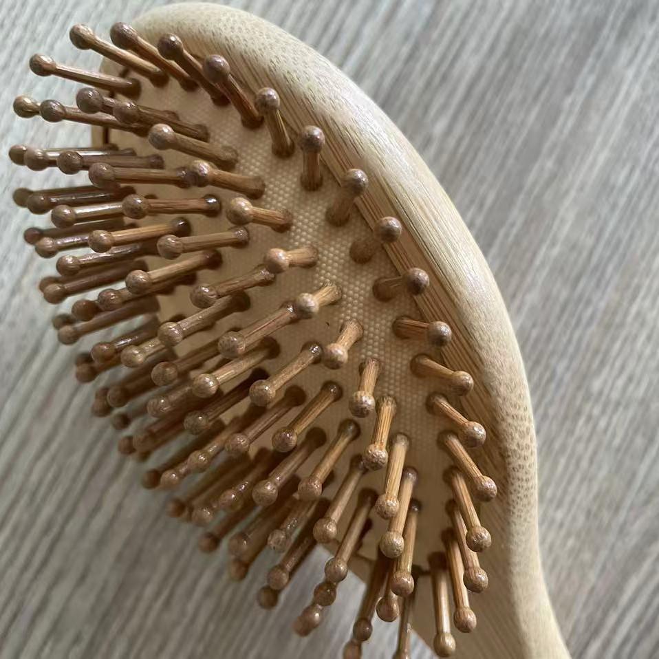 Bamboo Air Cushion Massage Comb for Women's Long Hair