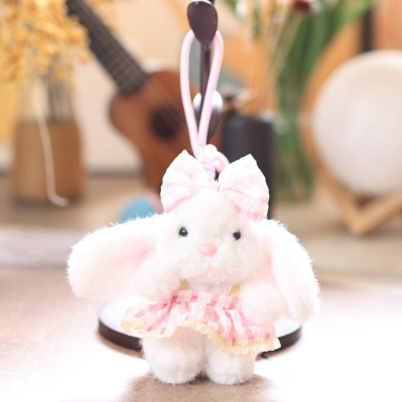 Cute Bunny Plush Keychain With Bow Tie For Girls And Kids