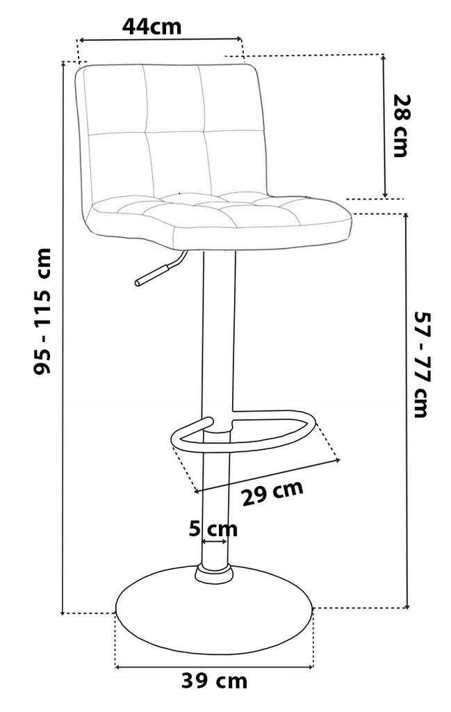 Monzo Adjustable Stool Black Eco