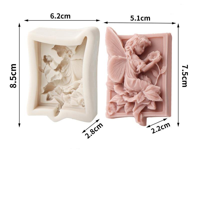 Candle Mold Non-stick Plaster Mold Baking Mold Flexible For Home Decoration DIY Projects Gift Making