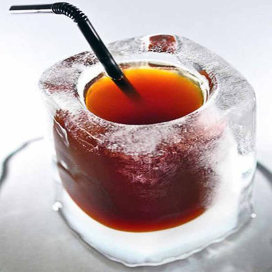 Silikonisbitsform ihålig iskoppbricka tjock långsamt smältande ismaskin för kaffe, cocktails, kalla drycker