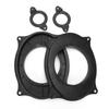 2 Pair Car Front Door Speaker Spacers Adaptor Ring Mounts Mat Black Replacement for Camry 2012‑2019