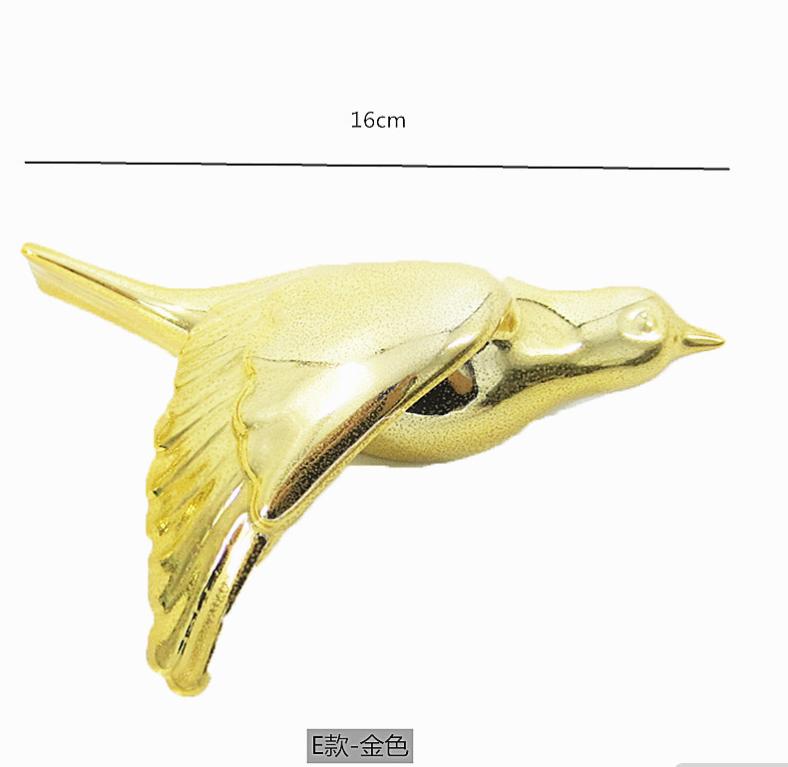 Golden Bird Wall Decoration Background Wall Simulation Bird Suspended Structure Pendant Hanging Decoration Home Decoration