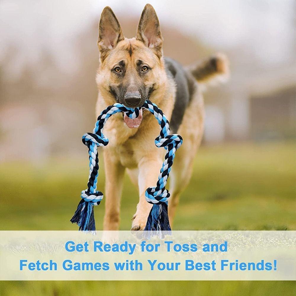 Cotton Dog Chew Toy Interactive Indestructible Dog Rope Toy  Tug of War
