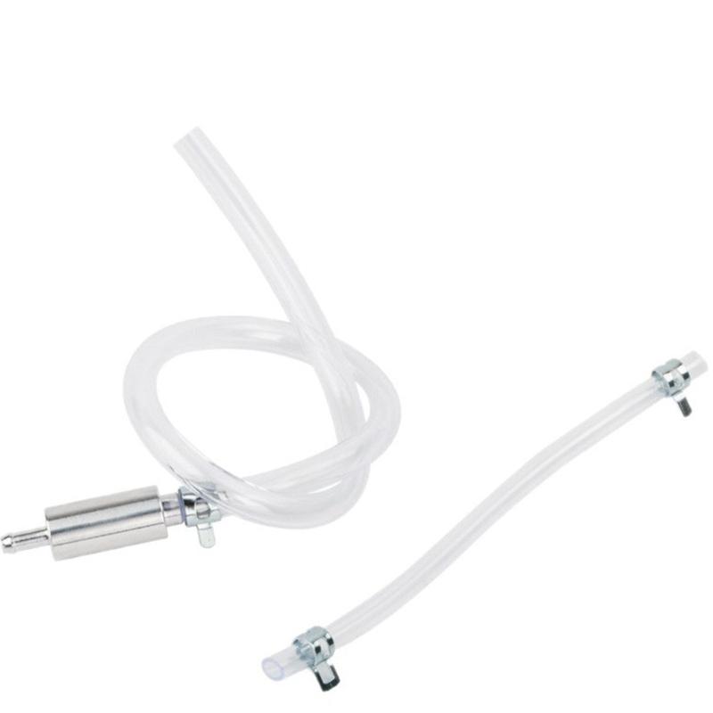 Motorcycle Maintenance Hose Kit with Clear Flexible Tube and Metal End Piece for Fluid Line Work and Garage Use