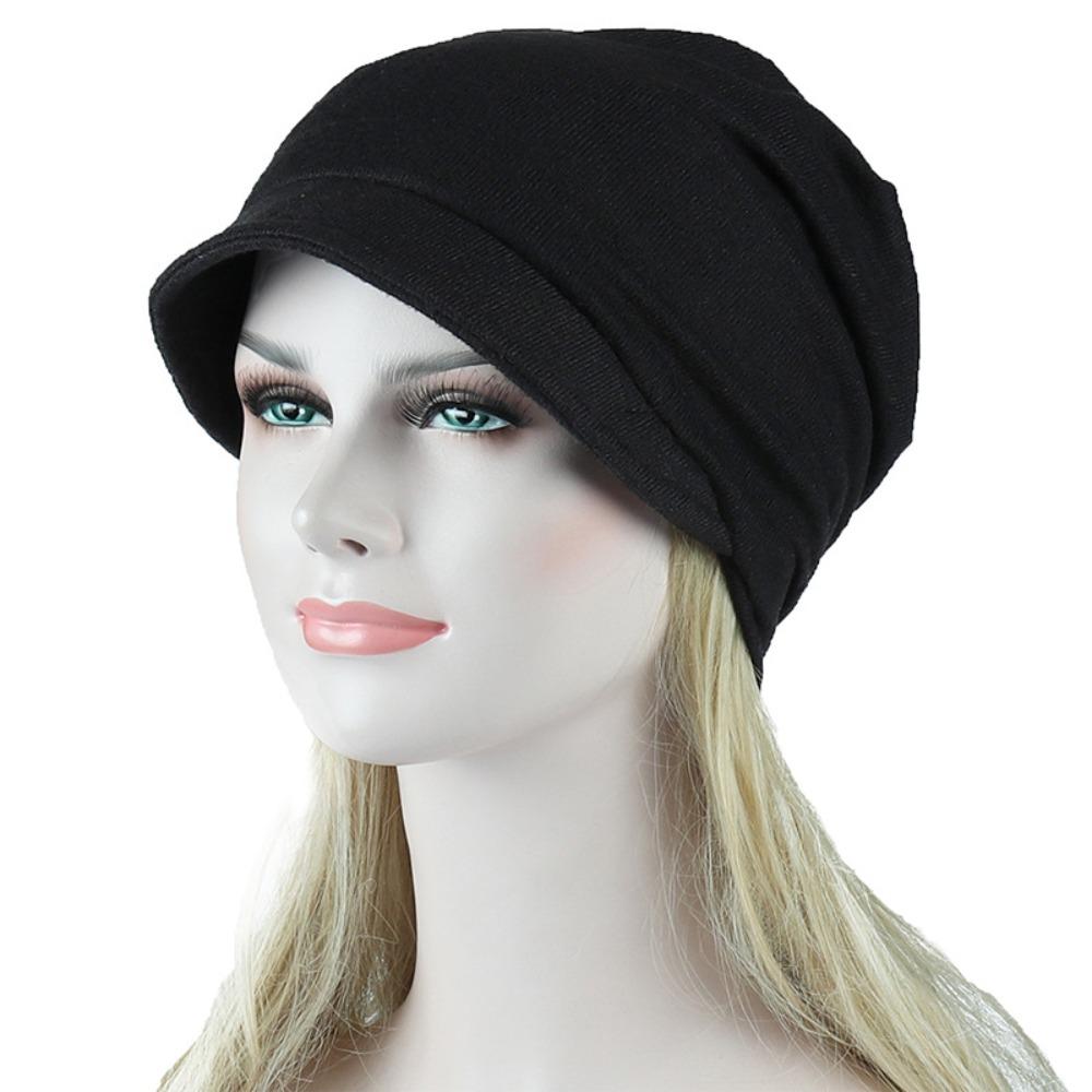With Brim Brimmed Basin Hat Sun Protection Turban Hat Versatile Headwear Hats  Bald Confinement