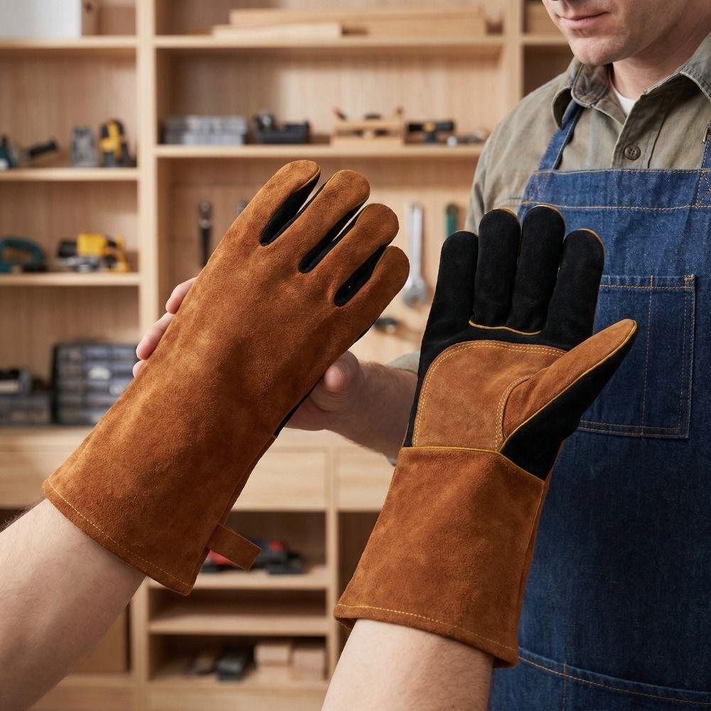 Wear-Resistant Welding Gloves Anti-Splash Cowhide Gloves Insulating Welding Gloves Welding Work