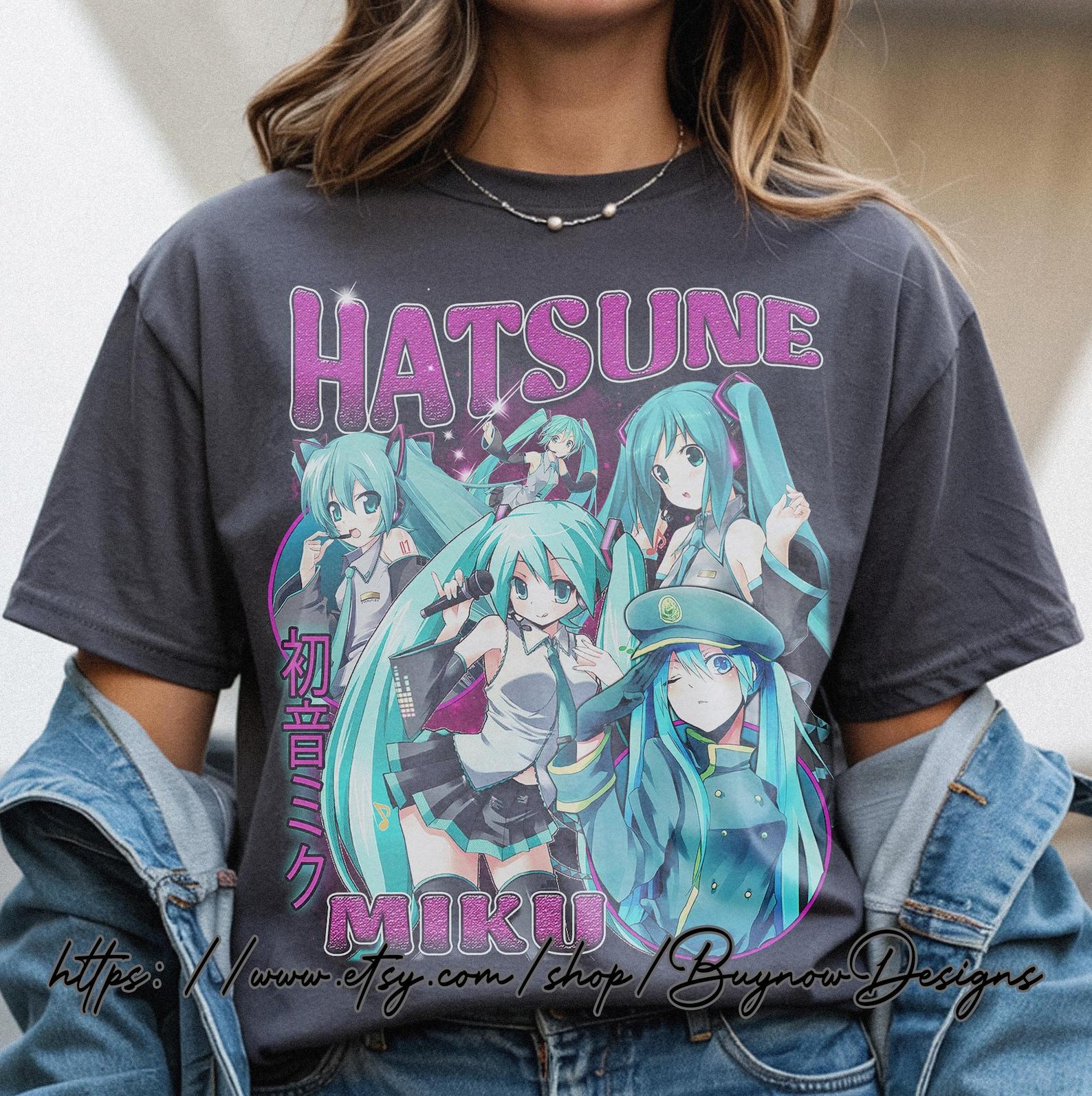 Hatsune Miku Vocaloid Anime Girl Kawaii T-Shirt | Project Diva Tee XL