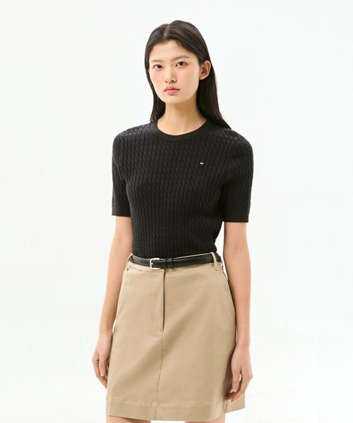 TOMMY HILFIGER Mini Cable Crew Neck Sweater (T22G1Kto060Wt2Bds)