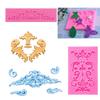 Silicone Fondant Mold Set for Cake Decorating Flower Leaf Lace Pattern and 3D Embossed Designs Baking Tools for  Candy Pastry
