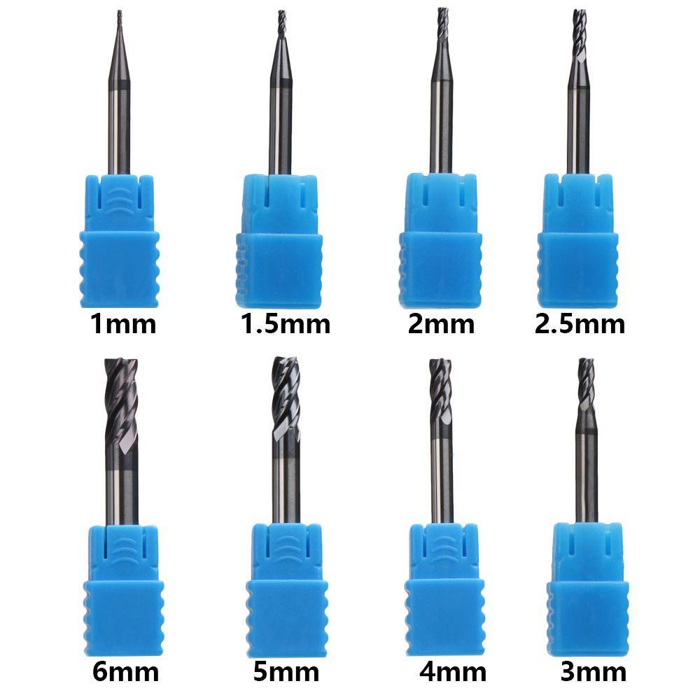4 Flute Mill Cutter 1mm 1.5mm 2mm 2.5mm 3mm 4mm 5mm 6mm High Quality Endmill Cutting Machine Tools For Home DIY Supplies