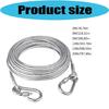Multipurpose Heavy Duty Laundry Rope Plastic Coated Steel Wire Rope Portable Windproof Clothes Rope for Outdoor, Indoor