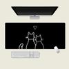 Cute Black Cat Mouse Pad Girl Large Computer Office Game Table Mats XXL Rubber PC Keyboard Mousepad Anti-slip Long Desk Pads
