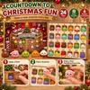 Dumpling Squishy Advent Calendar – 24-Day Christmas Countdown with Mini Slow Rebound Squeeze Fidget Toys, Blind Box Surprise Gift for Kids