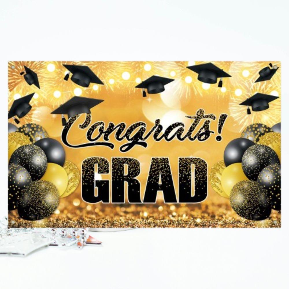Congrats Grad Graduation Season Background Bachelor Hat Happy Graduation Banner  Photo Booth