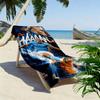 Haaland'S Dynamic Leap Manchester City'S Star Forward Action Beach Towel Portable For Travel Beach Towel For Vacation Photos Swim Seaside