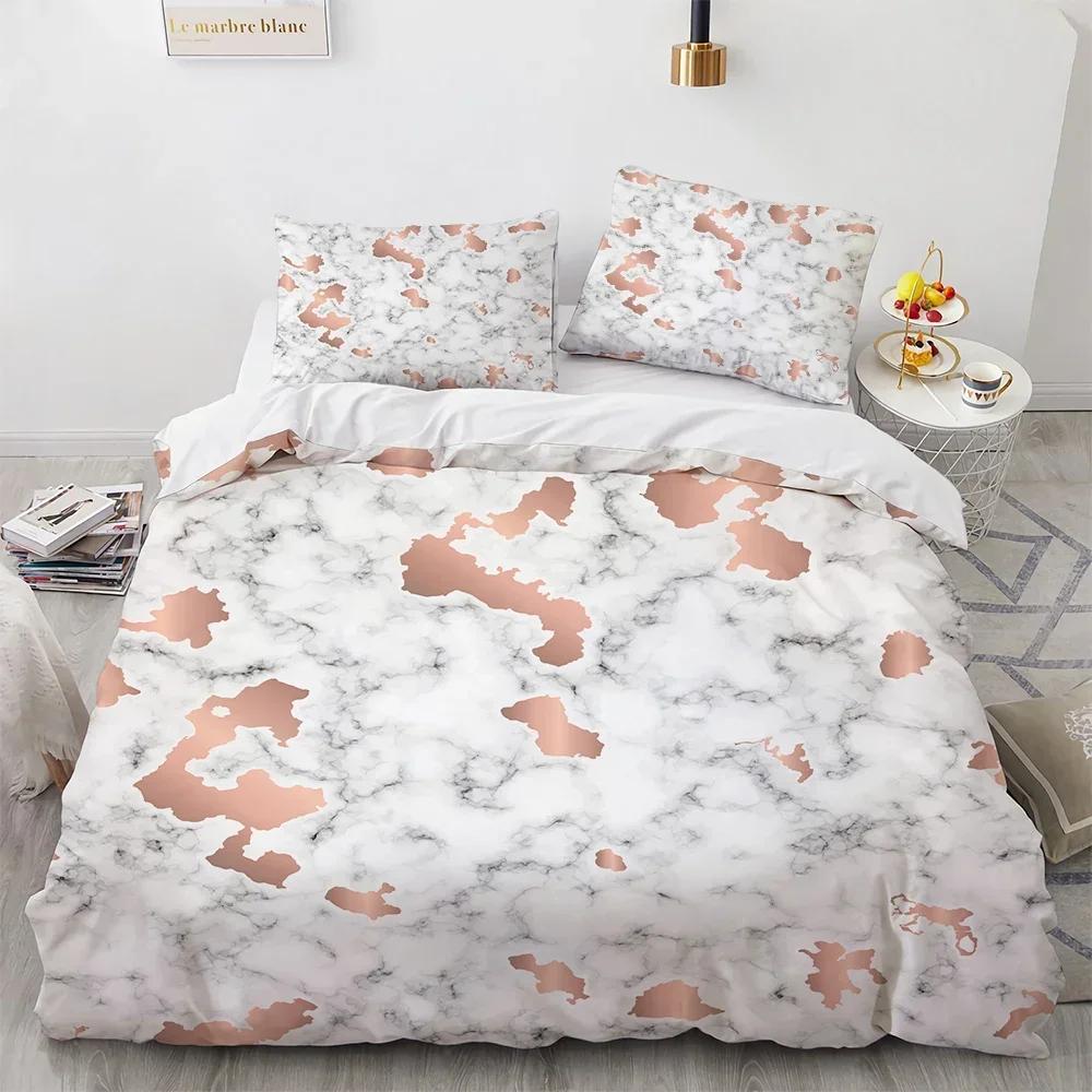 Beding Soft Duvet Cover Set White plus Black Marble 3 Piece-10 -TC Premium Microfiber Down Warm Comforter Comfortable Quilt Cover featuring Ziper