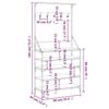 Clothing Rack with Shoe Shelf Black 90 X 34 X 184 Cm