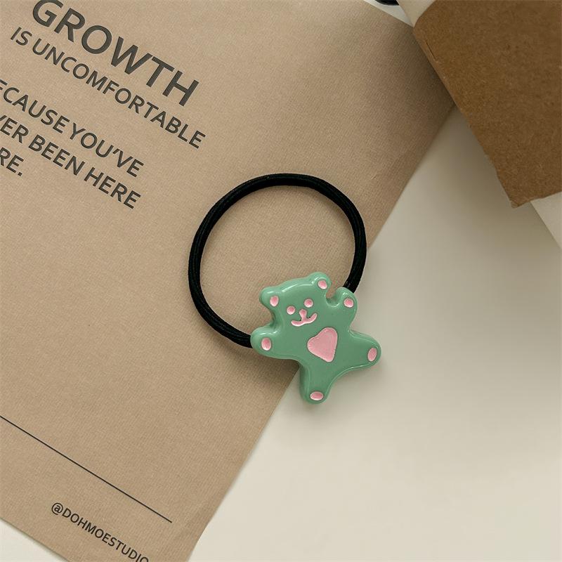 Adorable Cartoon Heart Bear Hair Tie & Band Set