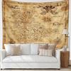 Pirate Treasure Map Decorative Tapestry for Home Room Decoration Background Cloth for Live Streaming Bed Head Tapestry