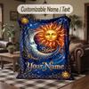 Weltraum Kosmisches Thema Decke Benutzerdefinierter Name Text Personalisierte Decke Weich Gemütlich Decke für Zuhause Sofa Bett