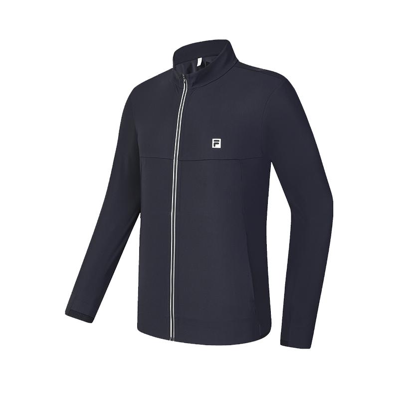 Fila Golf Serie Bequeme Weiche Gestrickte Langarmjacke Herrenjacken Legendary-Blue A11M445504F-NV
