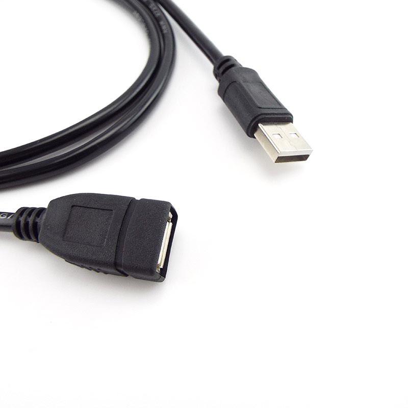 1.5/3/5m Black USB 2.0 Male To Type A Female Extension Extender Connector Power Data Transmission M/F Adapter Cable Wire Lead