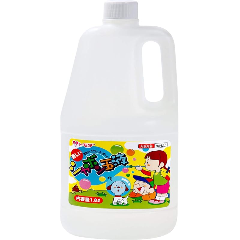 Tomoda New Bubble Solution, High Performance 2.5x Power, Large Capacity 1800ml, Made in Japan, Bubble Refill, Safety Standard ST Compliant (2 Bottles)