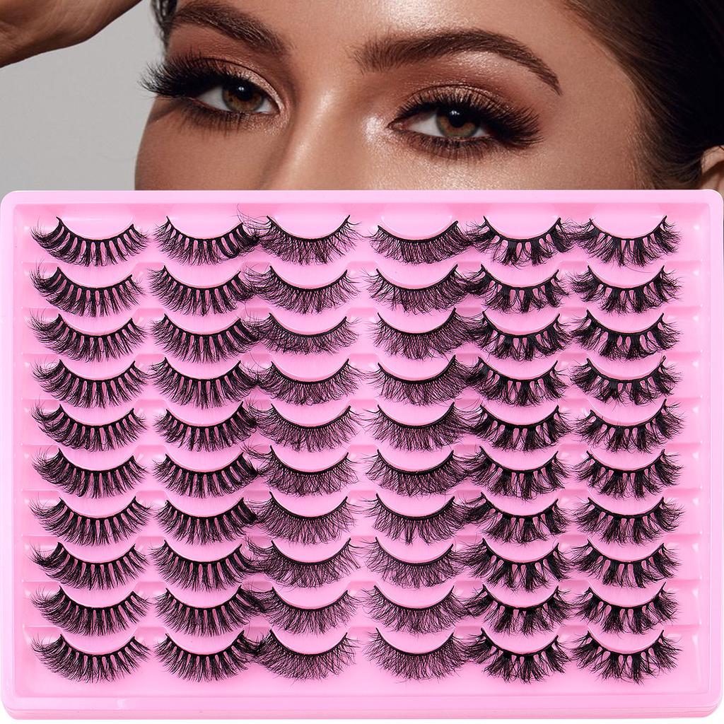 30 Pairs Of Imitation Mink False Eyelashes, Multi-Layer Thick Eyelashes, Daily Simulation Eyelashes