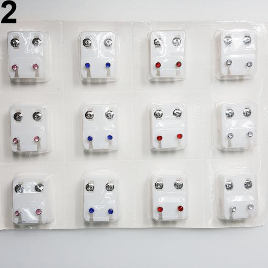 12Pairs Metal Ear Studs Earrings for Piercing Machine Ear Piercing Tool Kit