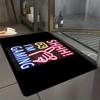 Neon Gaming Controller Print Area Rug, Aesthetic Video Game Floor Mat for Gamers Room Bedroom, Washable Man Cave Decor Carpet