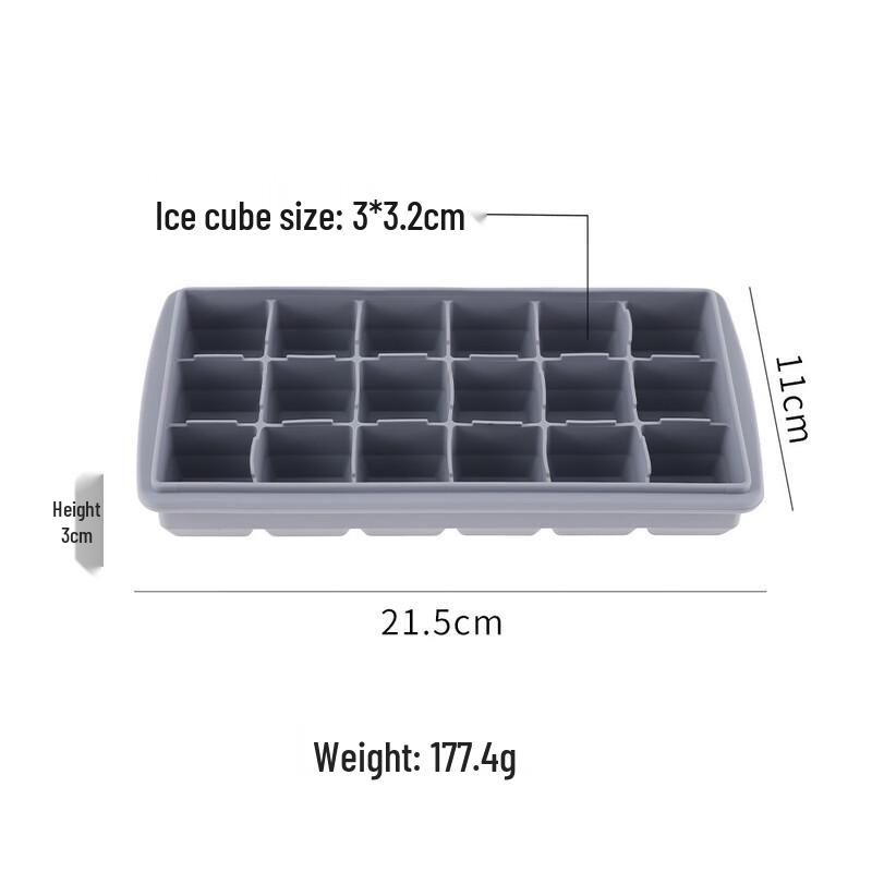 Soft Bottom Silicone Ice Cube Tray