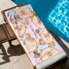 1Pc Cartoon Capybara Print Beach Towel Sand Free Quick Dry Soft Absorbent Towel For Beach Pool Yoga Gym Home Daily