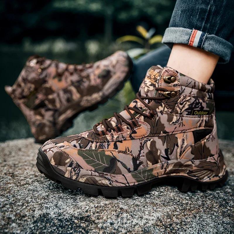 Men Boots Army Unisex Ankle Boots Man Male Desert Waterproof Climbing Hiking Shoes Work High Quality Hunting Boots for Men