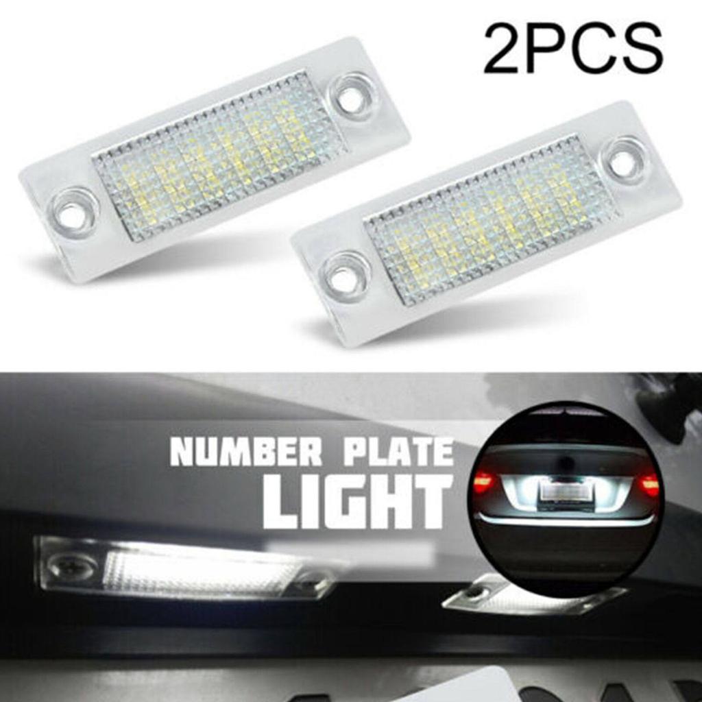 2pcs Car LED License Number Plate Light Lamp White Canbus For Volkswagen VW TRANSPORTER T5 CADDY TOURAN Golf Passat Super Bright