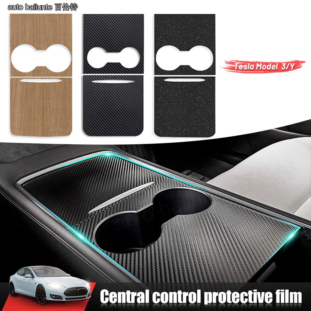 

Для Tesla Model 3 Model Y 2022 Наклейка из углеродного волокна на центральную консоль Внутренняя отделка