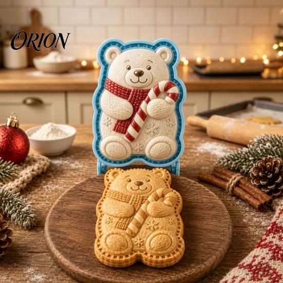 Christmas Party Food Prep Mini Pie Mold for Hand Pies, Holiday Gingerbread Man House Santa Claus Dough Stamp Baking Press Tools Pastry Cookies,
