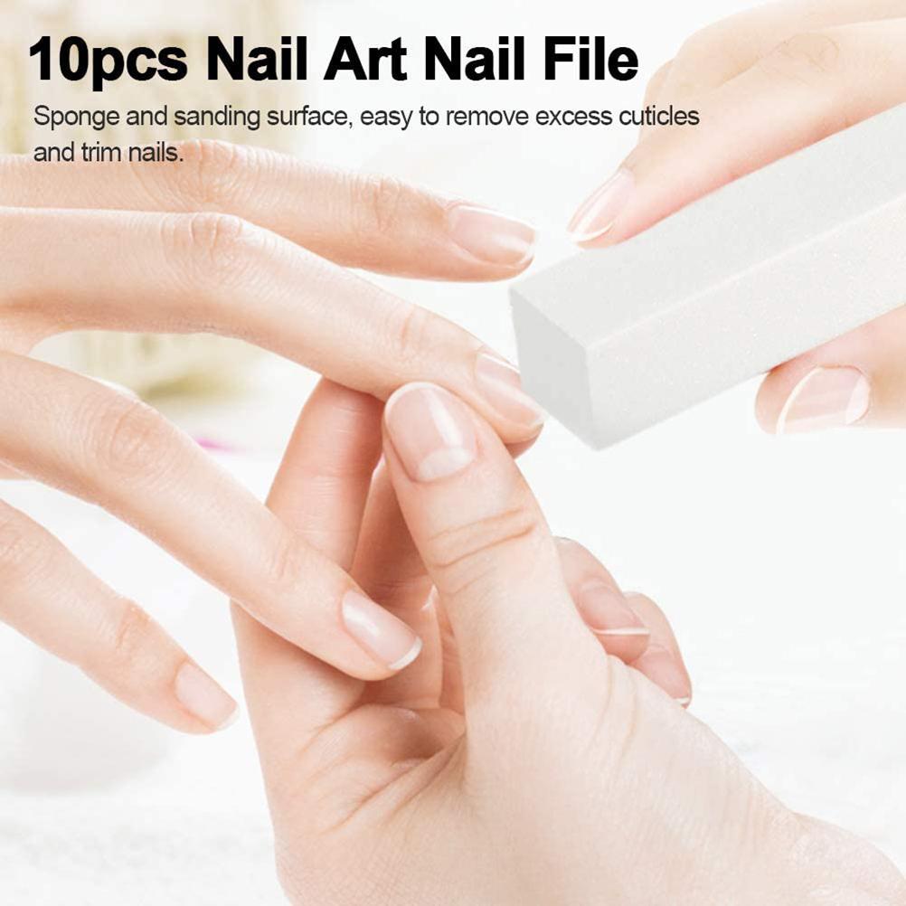 10Pcs Professional Nail Buffer Sanding Block Files Nail Art Tips Tools