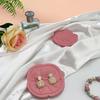 Creative Embossed Flower Shaped Resin Tray Jewelry Dish for Elegant Women Rings Earrings Necklace Bracelet Storage Trinket Dish